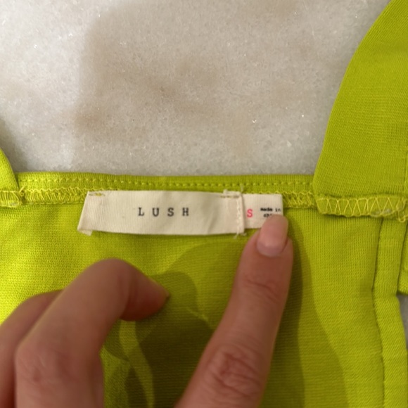 Lush Neon Green Cut Out Top - Picture 3 of 4